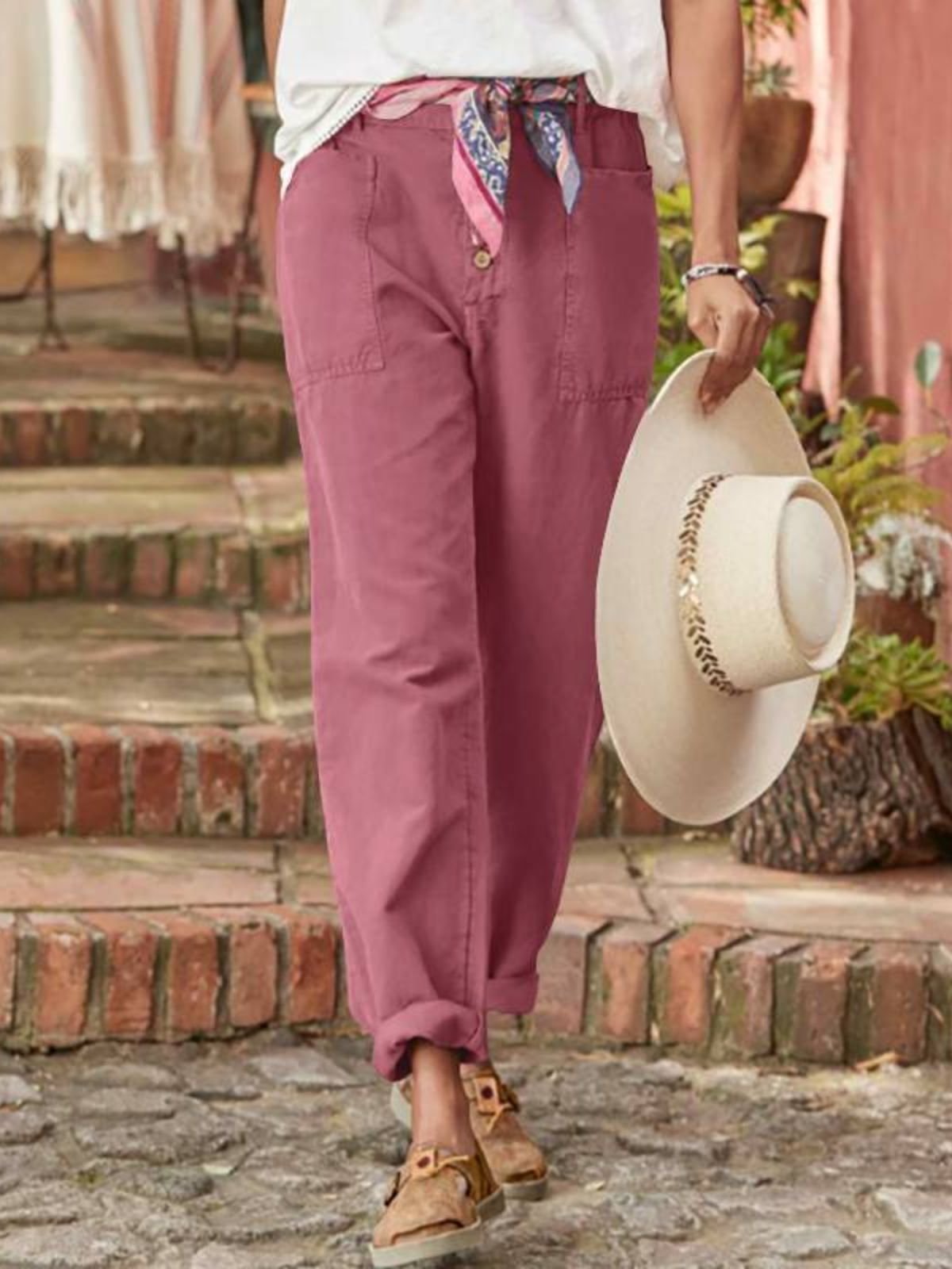 Cotton Regular Fit Casual Pants