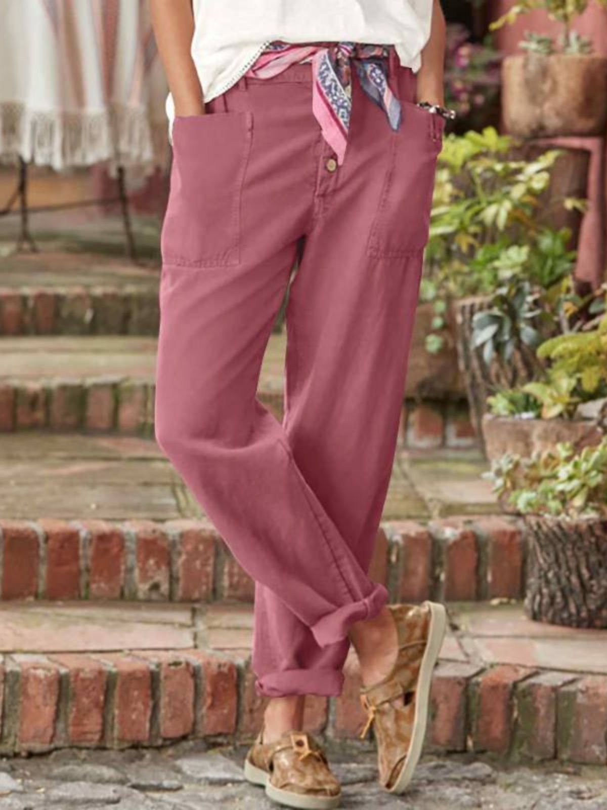Cotton Regular Fit Casual Pants