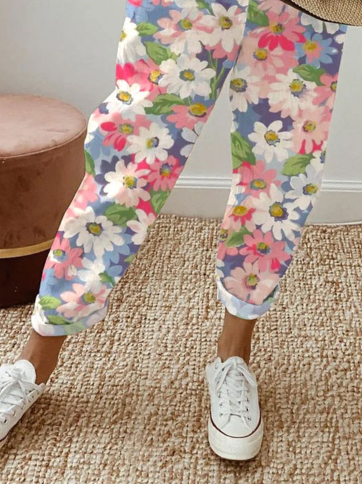 Women's Floral Print Casual Pants