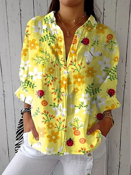 Women's Floral Print Casual Shirt