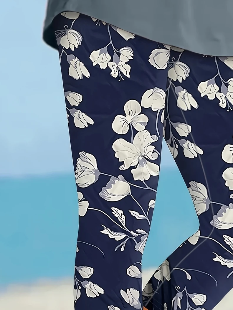 Women's Floral Print Casual Leggings