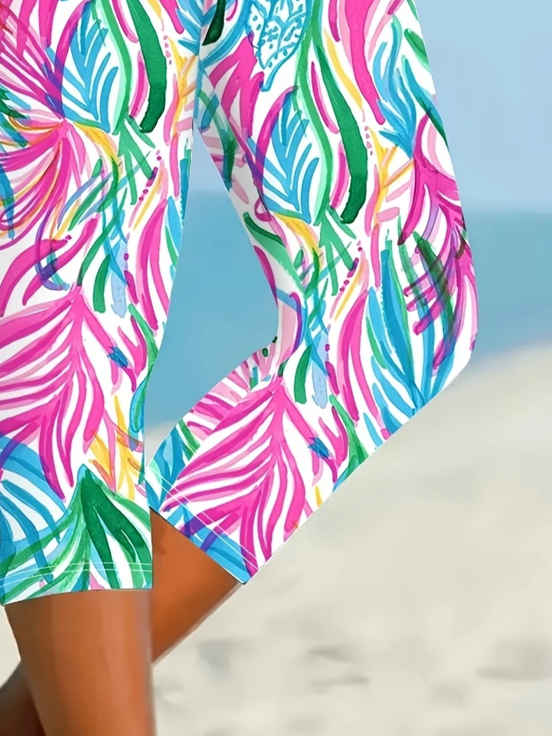 Women's Floral Print Casual Leggings