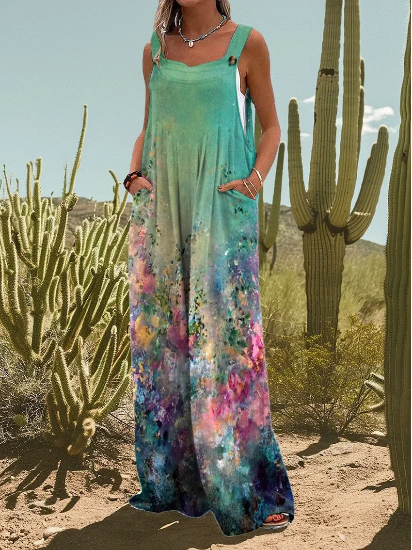 Others Gradient Pattern Boho Jumpsuit