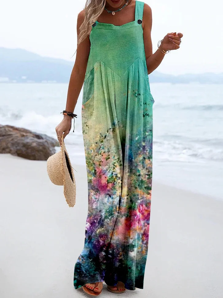 Others Gradient Pattern Boho Jumpsuit