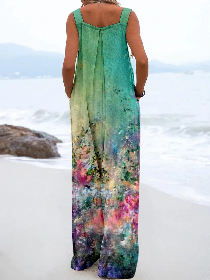 Others Gradient Pattern Boho Jumpsuit