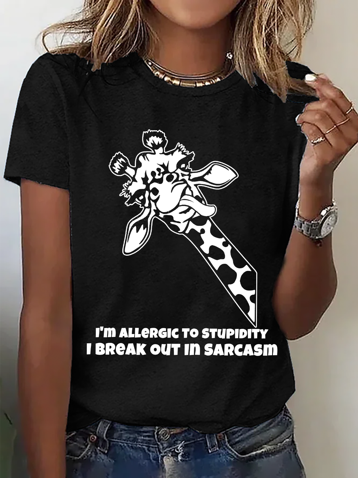I'm Allergic To Stupidity I Break Out In Sarcasm Cotton T-Shirt
