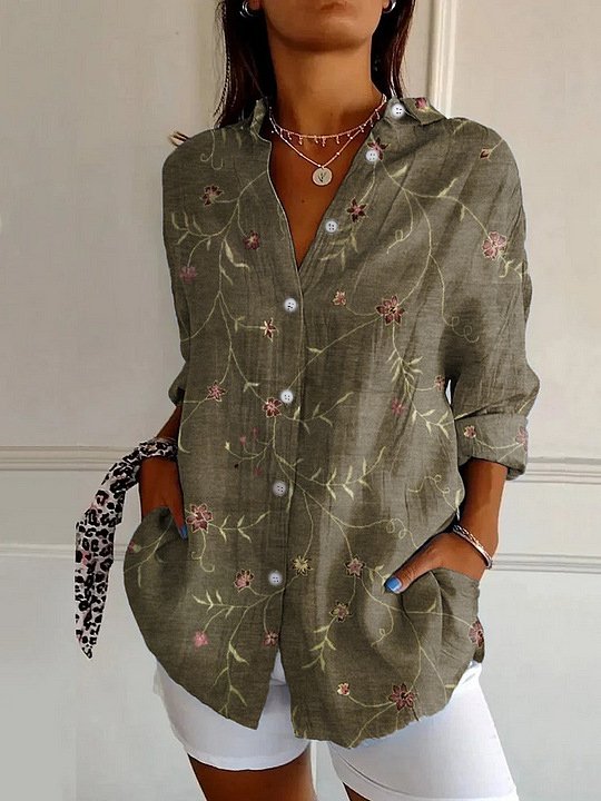 Shirt Collar Loose Casual Shirt