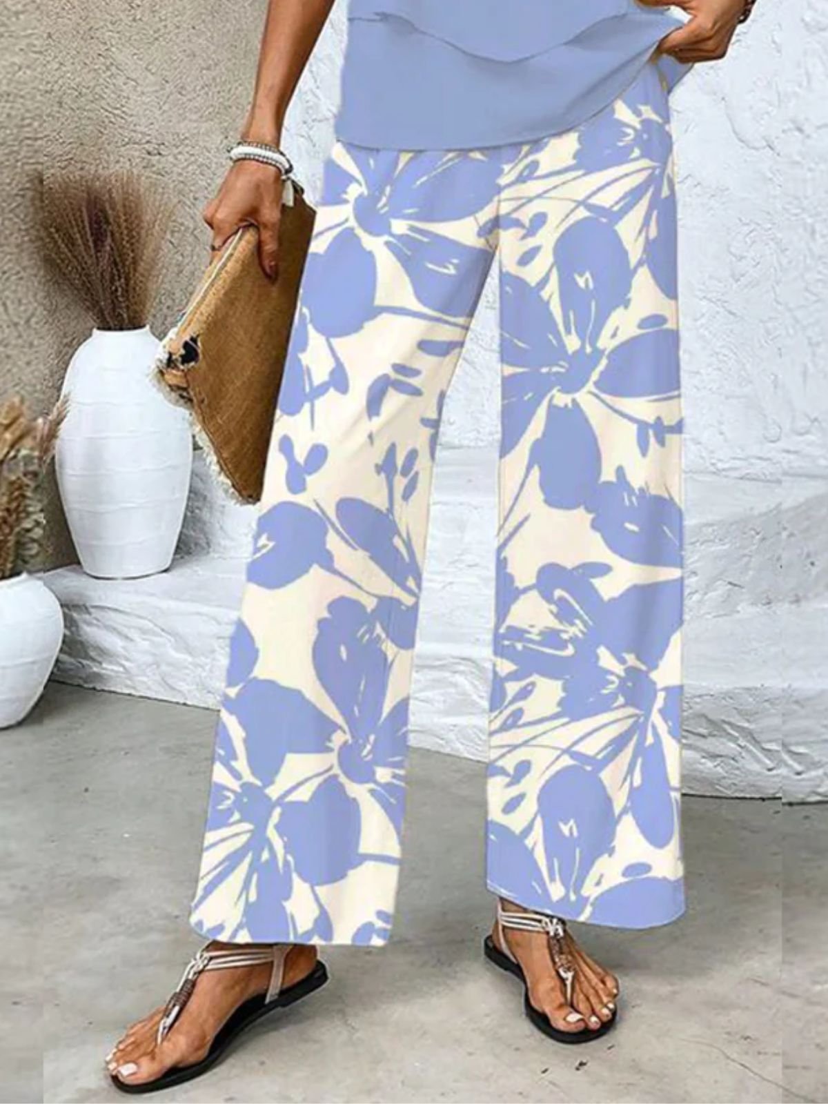 Casual Square Neck Two-Piece Set