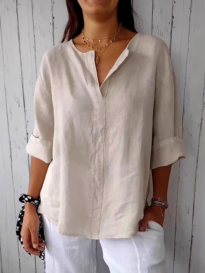 Casual Cotton Regular Fit Plain Shirt