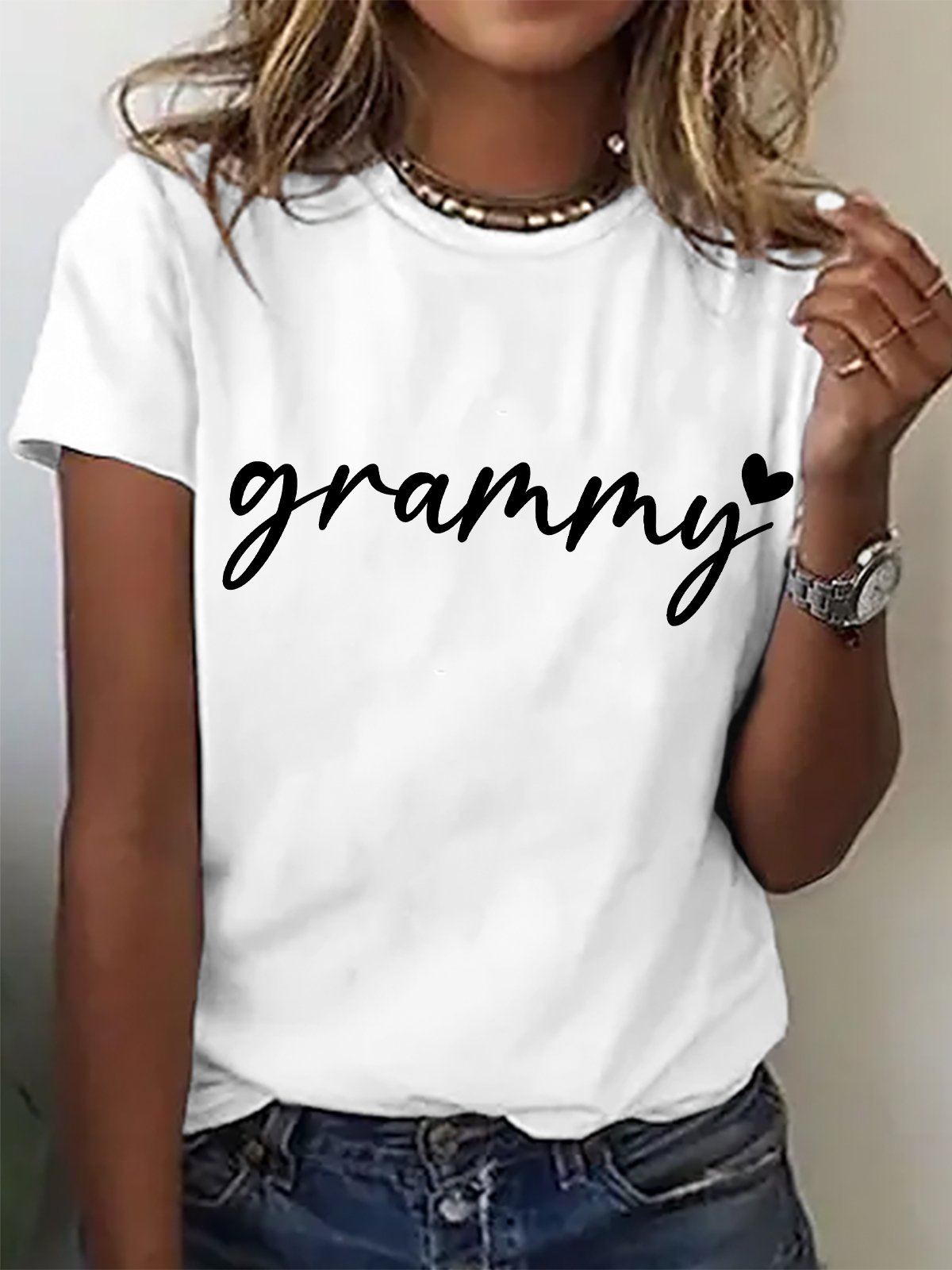 Lovely Grammy Cotton T-shirt