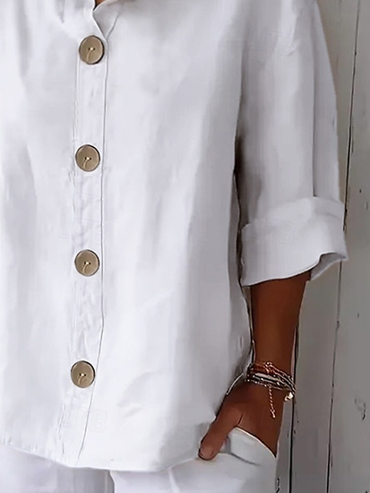 Women's Classic Button Casual Shirt