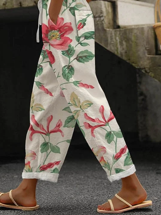 Women's Floral Print Casual Pants