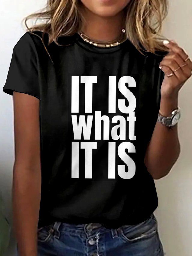 Cotton Crew Neck Casual Regular Fit T-Shirt