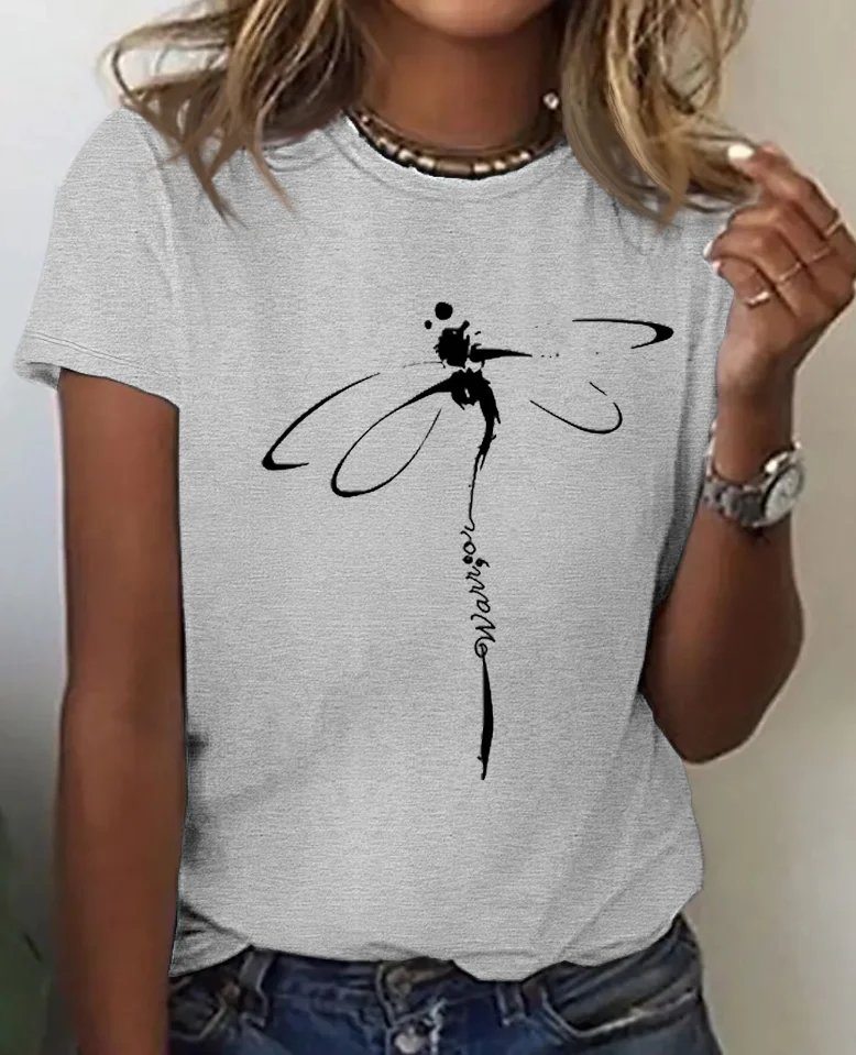 Dragonfly Print T-Shirt