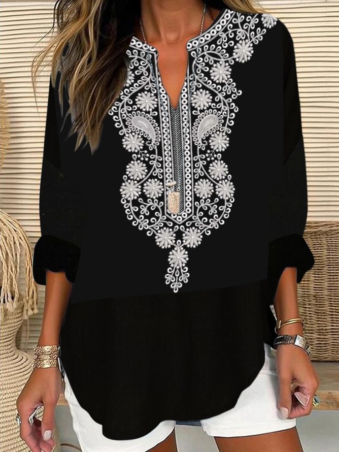 Casual V Neck Shirt
