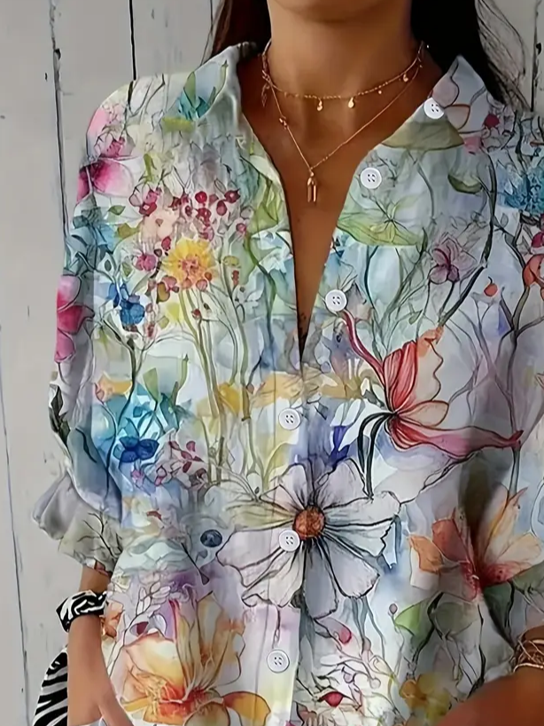 Women's Floral Print Casual Shirt