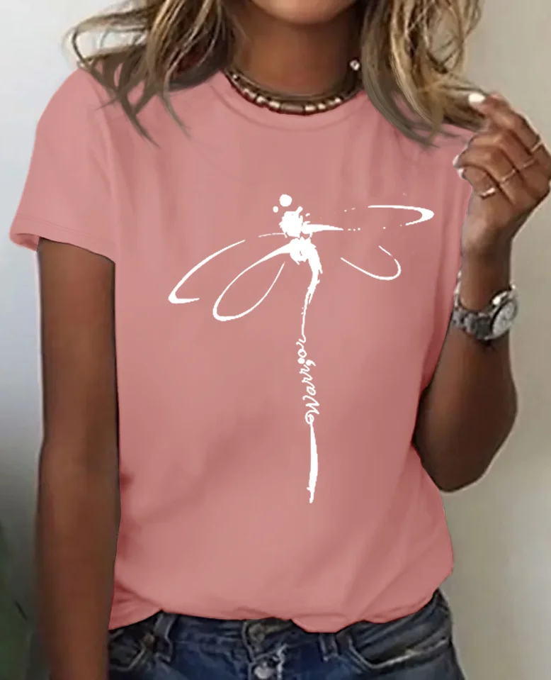 Dragonfly Print T-Shirt
