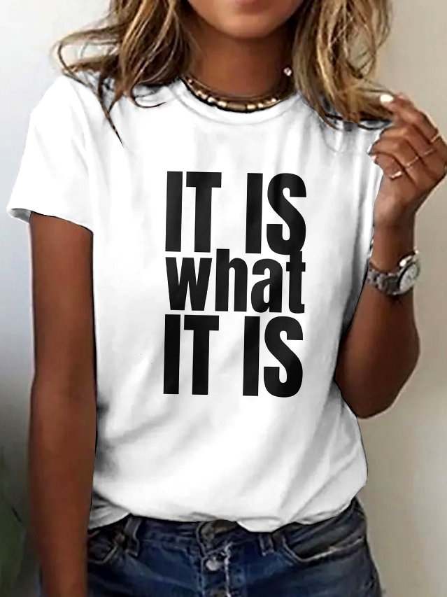 Cotton Crew Neck Casual Regular Fit T-Shirt