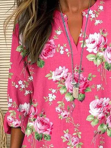 Women's Floral Print Casual Shirt