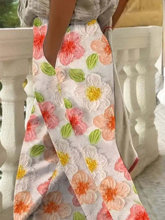 Women's Floral Print Casual Pants