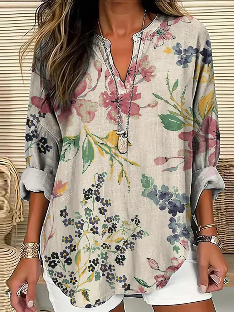 Women's Floral Print Casual Shirt