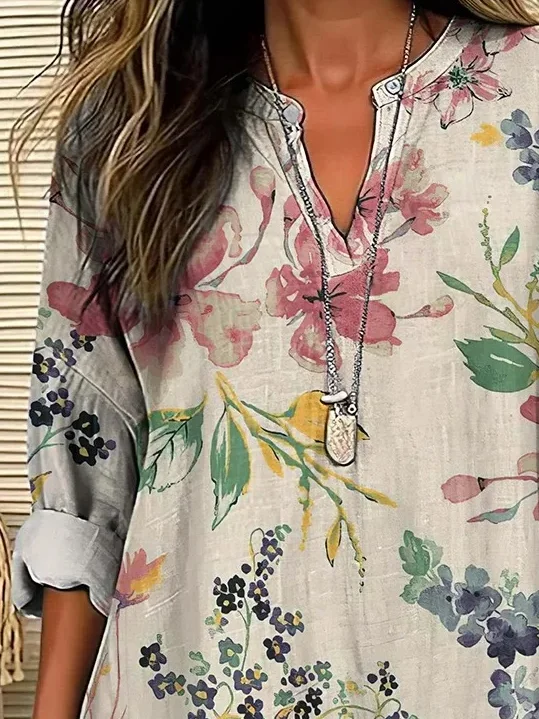 Women's Floral Print Casual Shirt