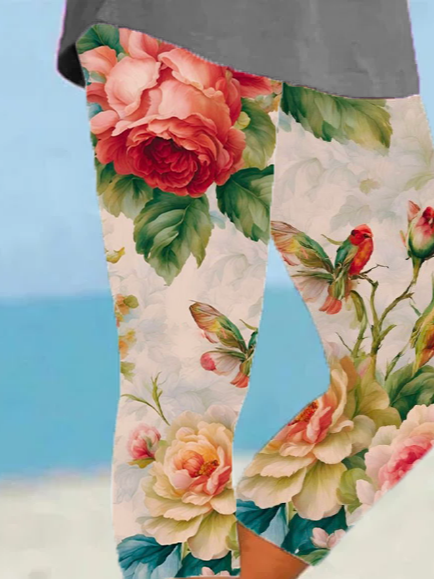 Women's Floral Print Casual Leggings