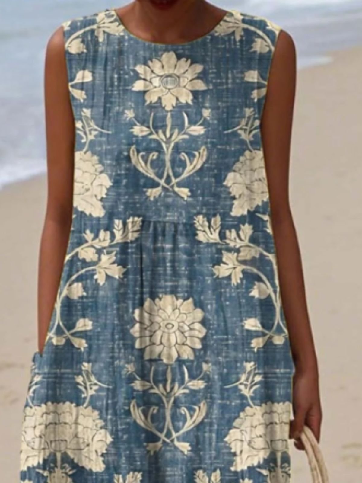 Cotton Regular Fit Vacation Dress With No