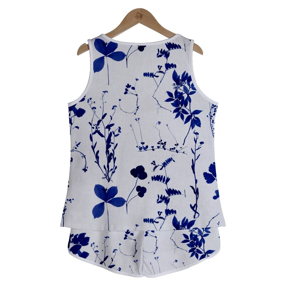 Casual Floral Crew Neck Loose Two-Piece Set
