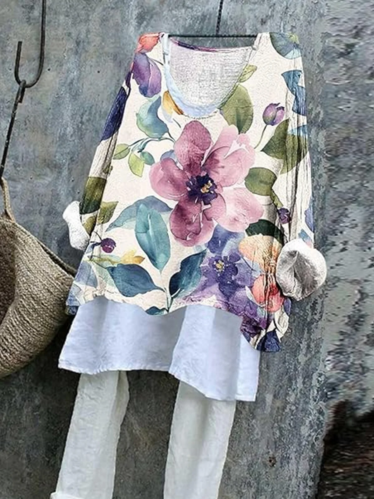 Floral Vintage Loose T-Shirt