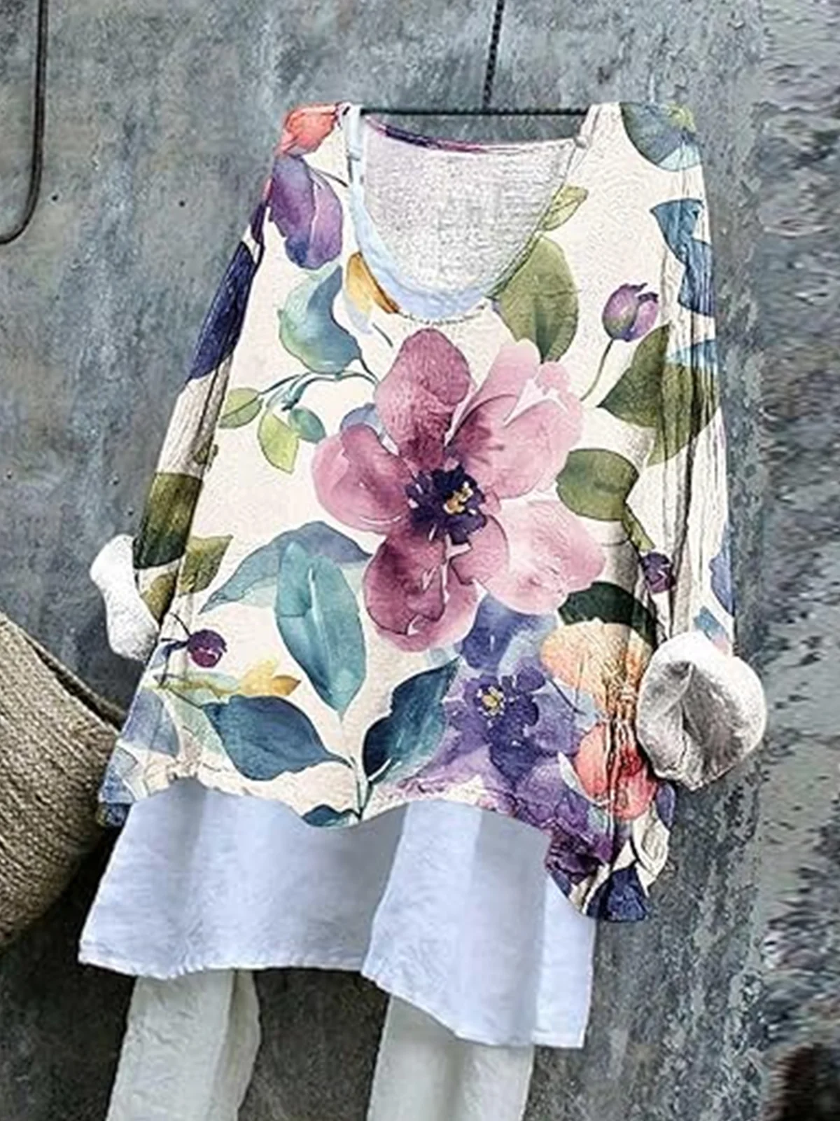 Floral Vintage Loose T-Shirt