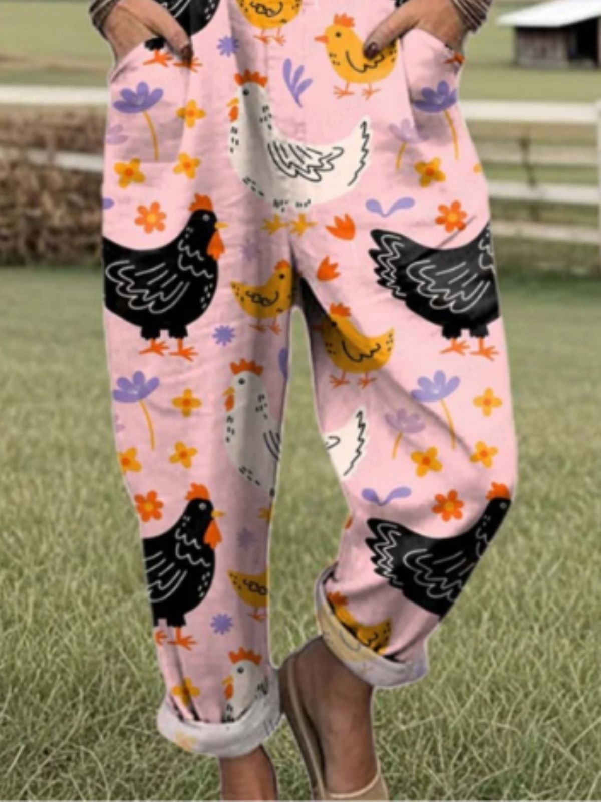 Animal Regular Fit Vacation Cotton And Linen Jumpsuit