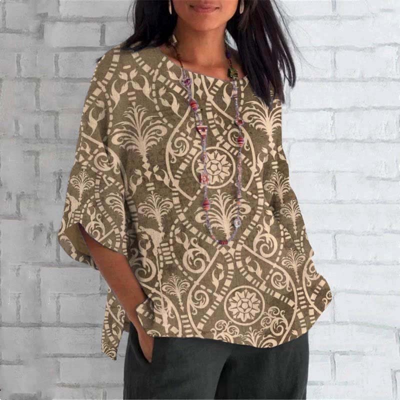 Casual Floral Crew Neck T-Shirt