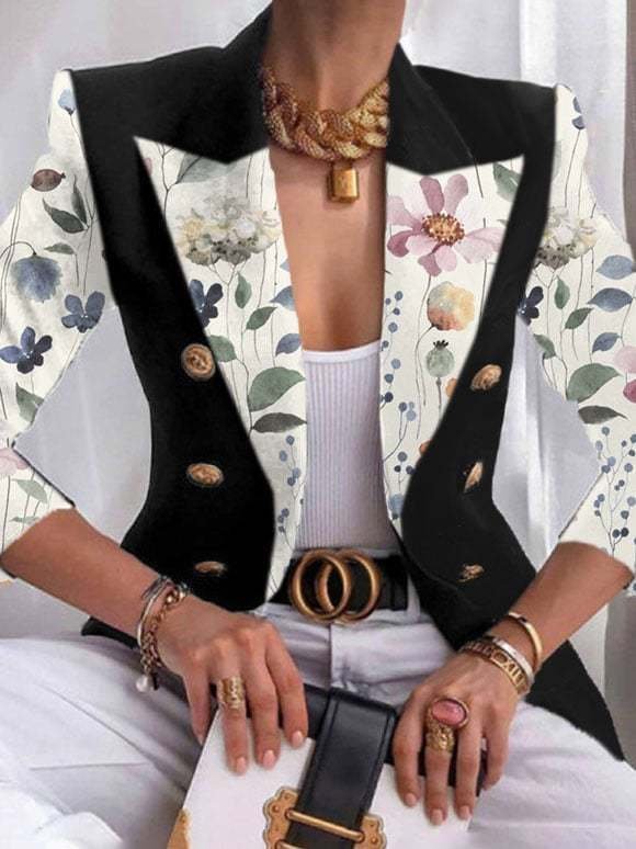 Buckle Regular Fit Elegant Blazer