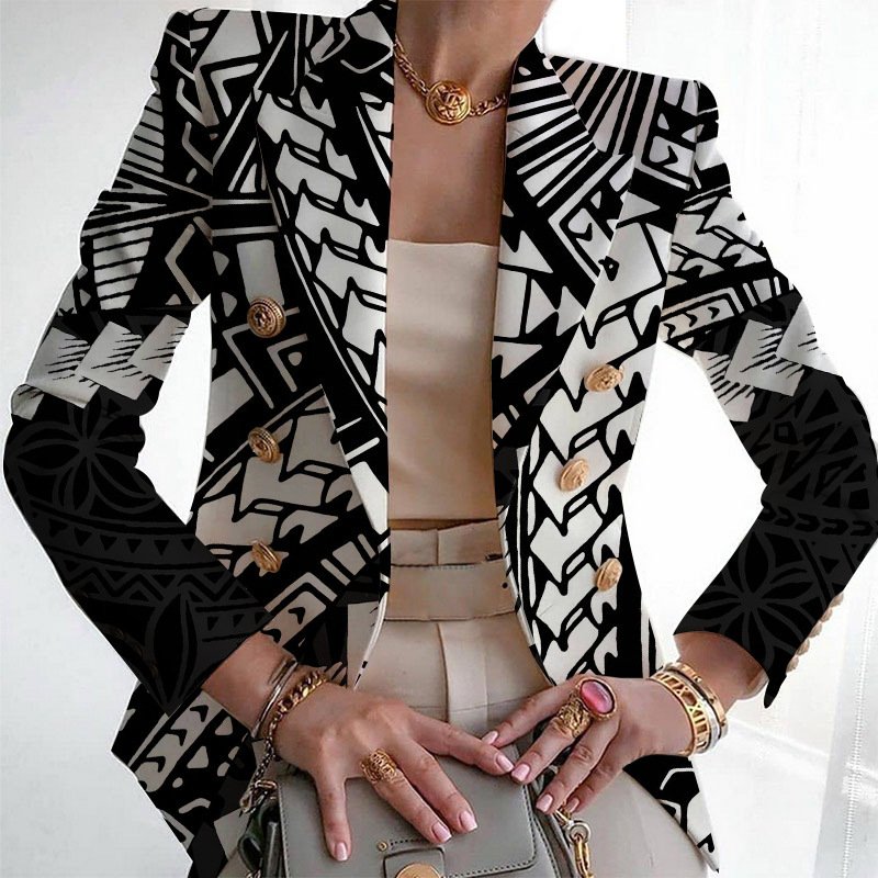Buckle Regular Fit Elegant Blazer
