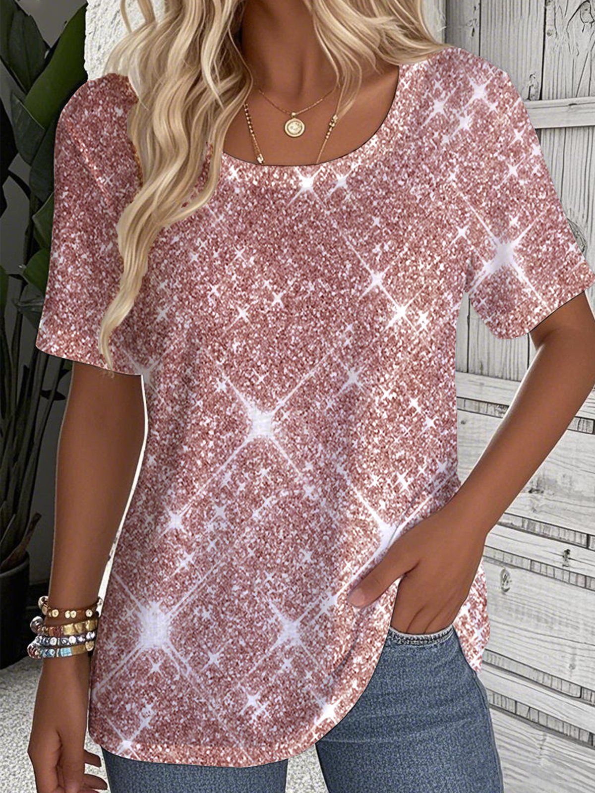 Crew Neck Loose Casual T-Shirt