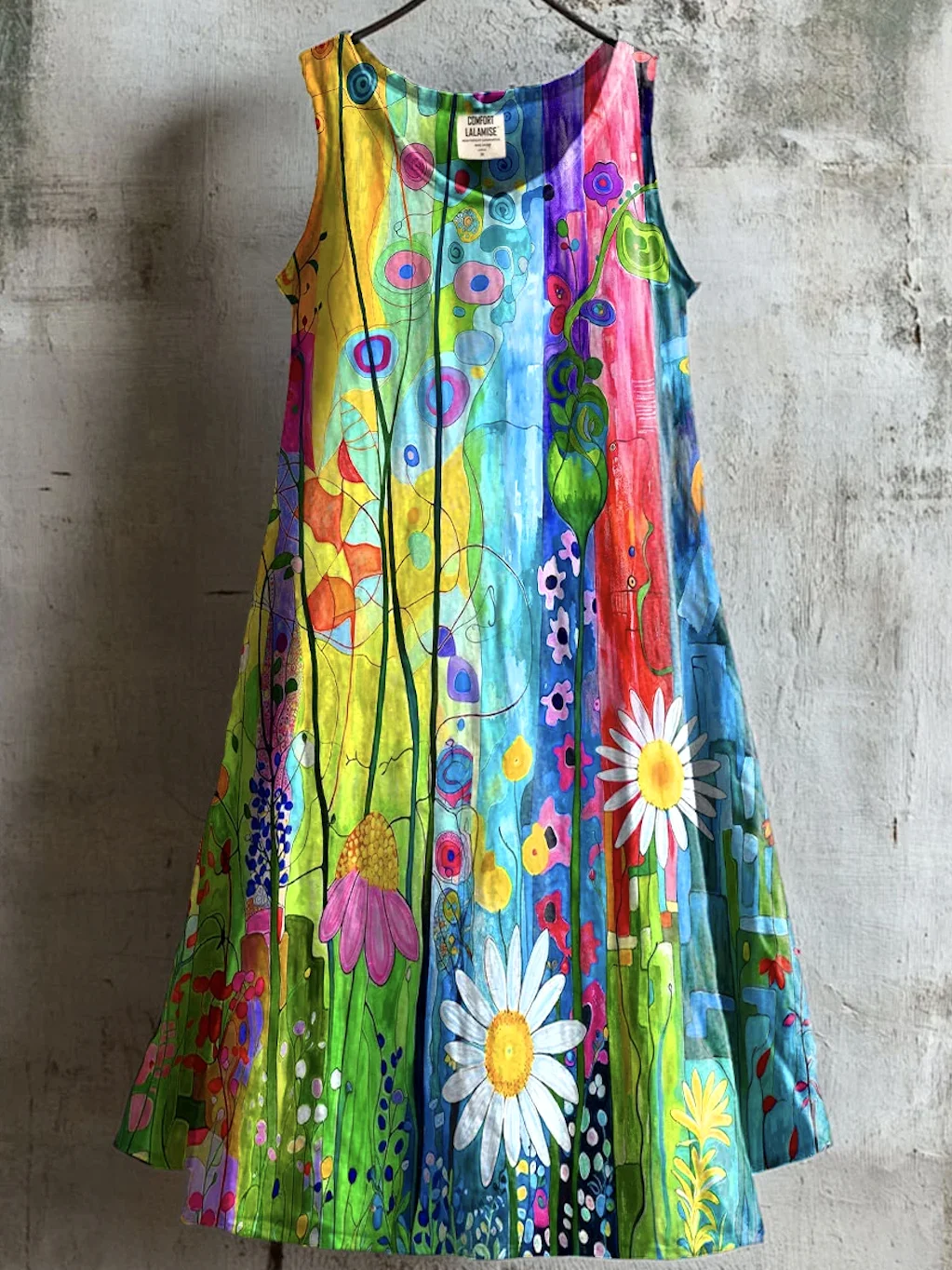 Crew Neck Casual Dress With No