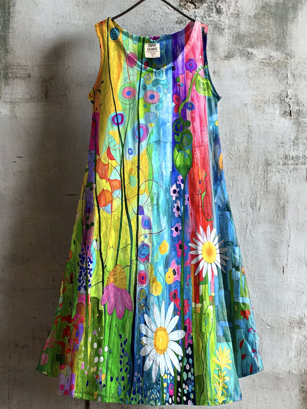 Crew Neck Casual Dress With No