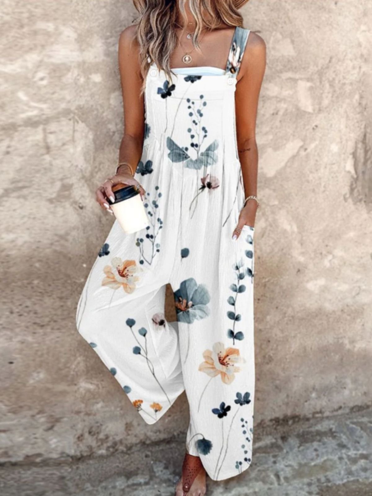 Cotton And Linen Vacation Jumpsuit