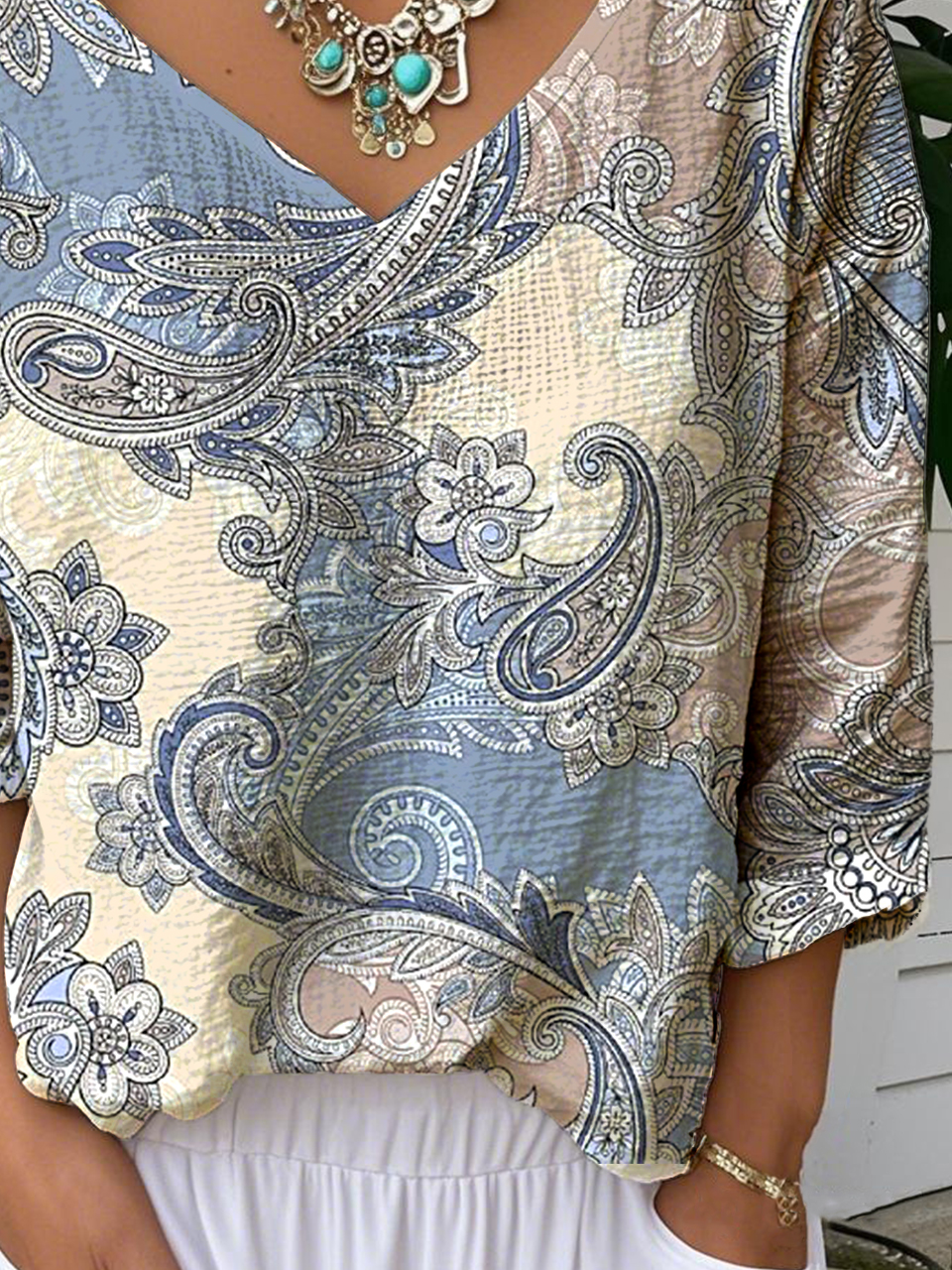 Jersey Casual Paisley T-Shirt