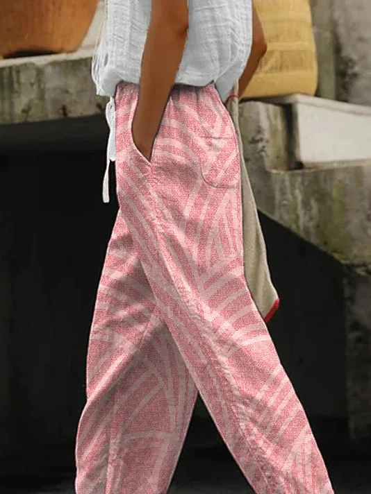 Women's Geometric Print Casual Pants