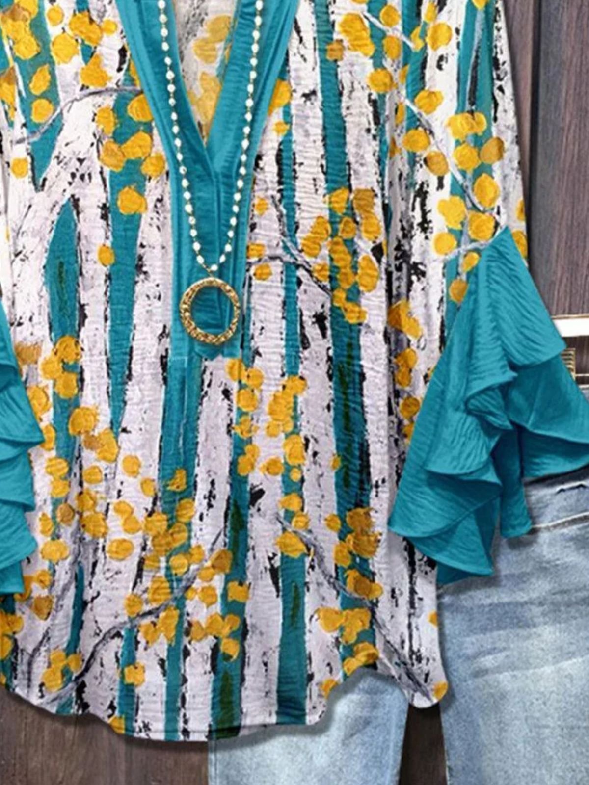 Party V Neck Blouse