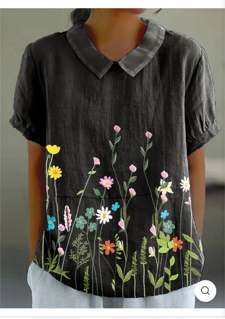 Casual Retro Lapel Short Sleeve Shirt