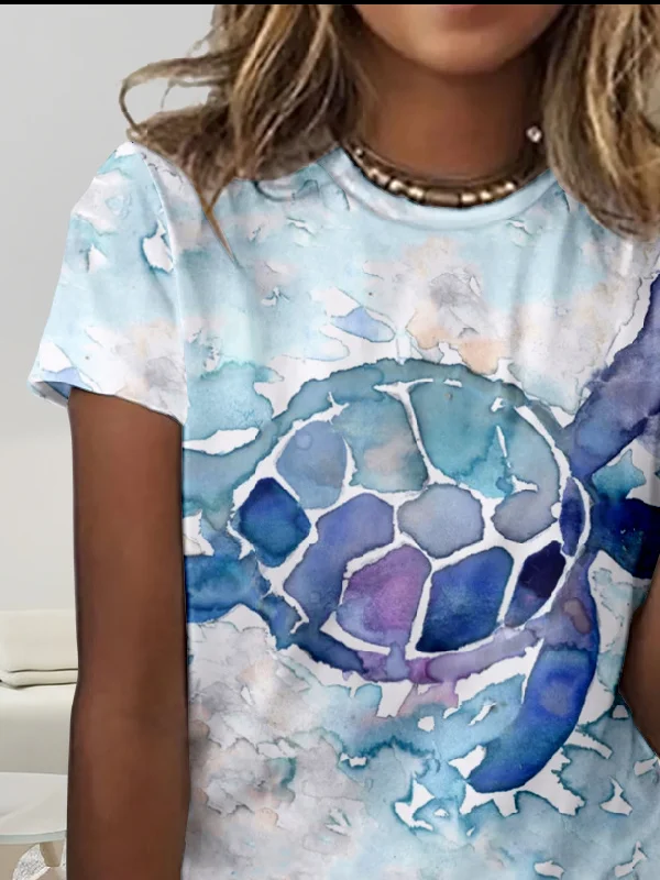 Casual Cotton Crew Neck T-Shirt