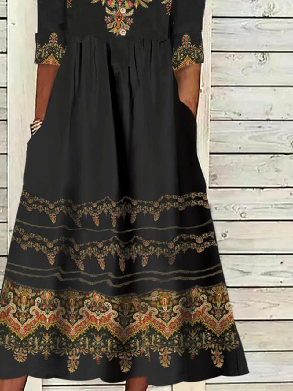 Loose Nationality/Ethnic Vintage Dress