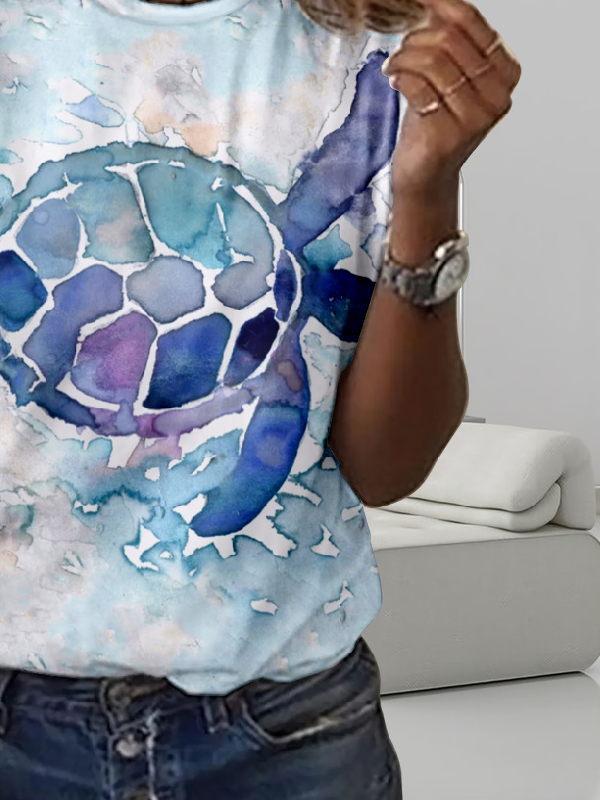 Casual Cotton Crew Neck T-Shirt