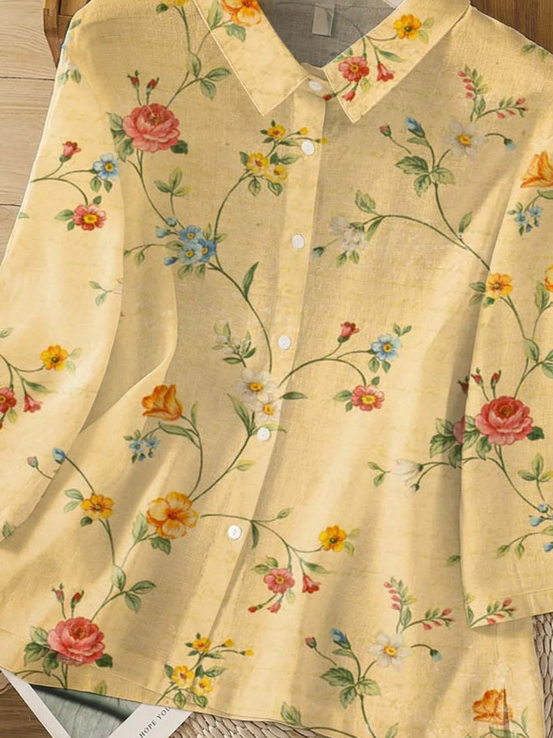 Women's Mid Sleeve Casual Vintage Printed Shirt