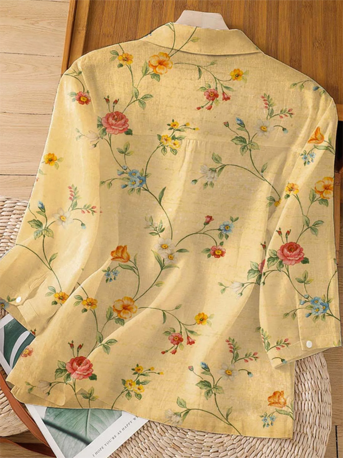 Women's Mid Sleeve Casual Vintage Printed Shirt