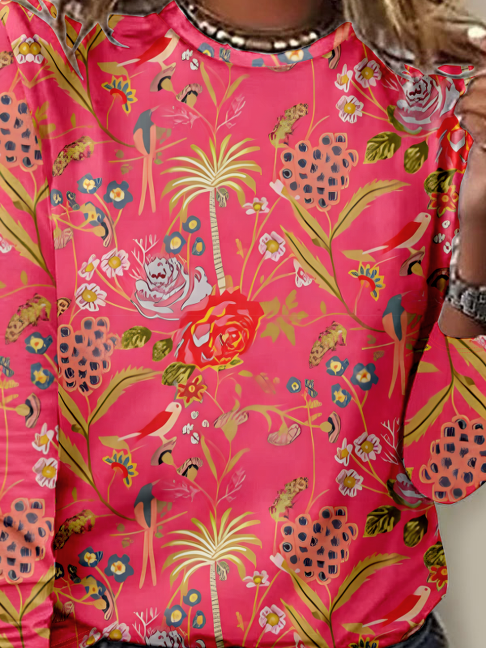 Coconut Tree Crew Neck Casual T-Shirt