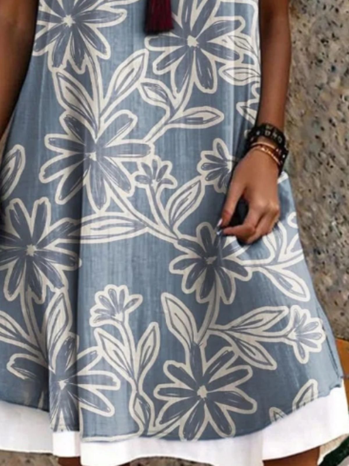 Casual Crew Neck Dress With No